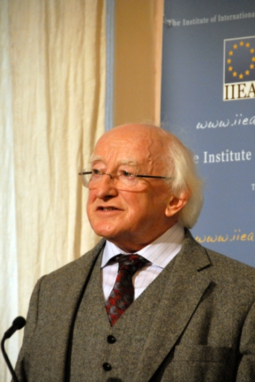 President of Ireland, Michael D Higgins.