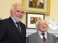 President of Ireland, Michael D Higgins, and Tom Arnold, Director of the IIEA.