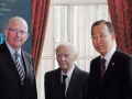 15. Minister for Foreign Affairs and Trade, Charlie Flanagan, TD, with former Irish Taoiseach Liam Cosgrave, and UN Secretary-General Ban Ki-moon