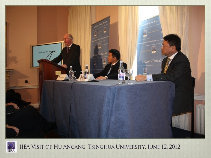 A visit by Professor Hu Angang to the IIEA, 2012